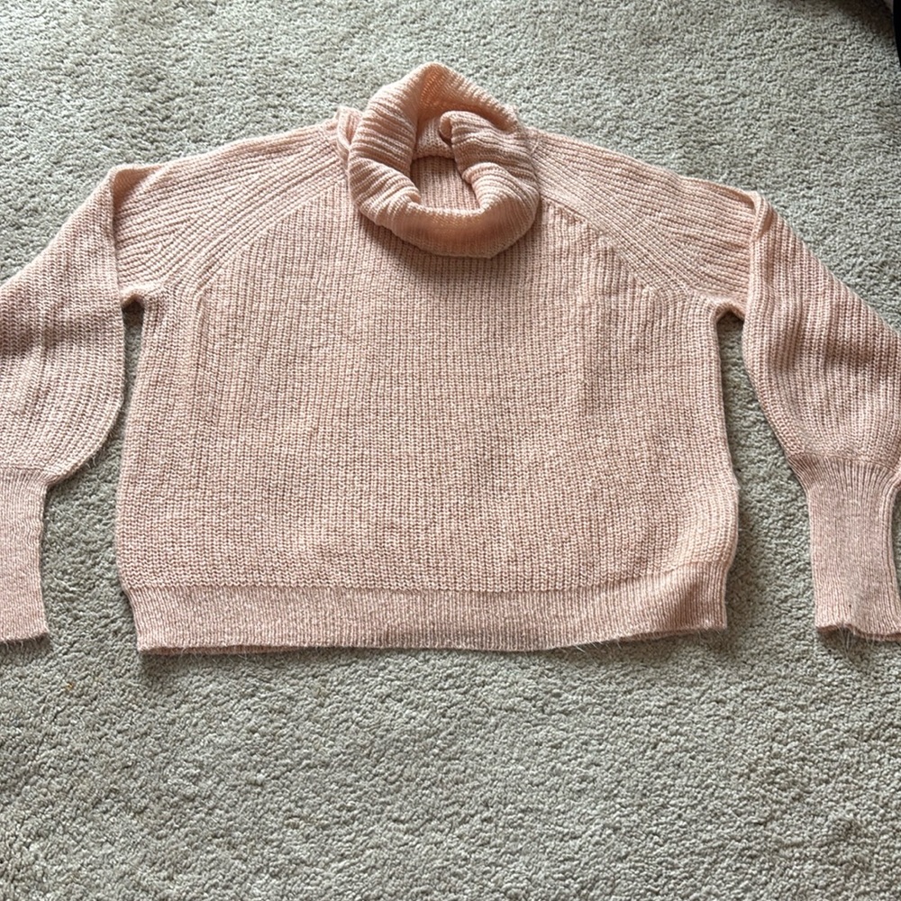 Pink cowl neck sweater